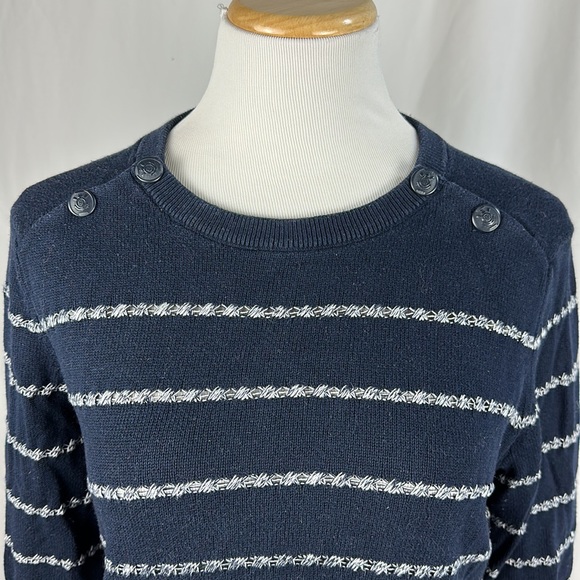 Timmy Hilfiger Nautical Long Sleeve Crew Neck Striped Sweater - Picture 2 of 8
